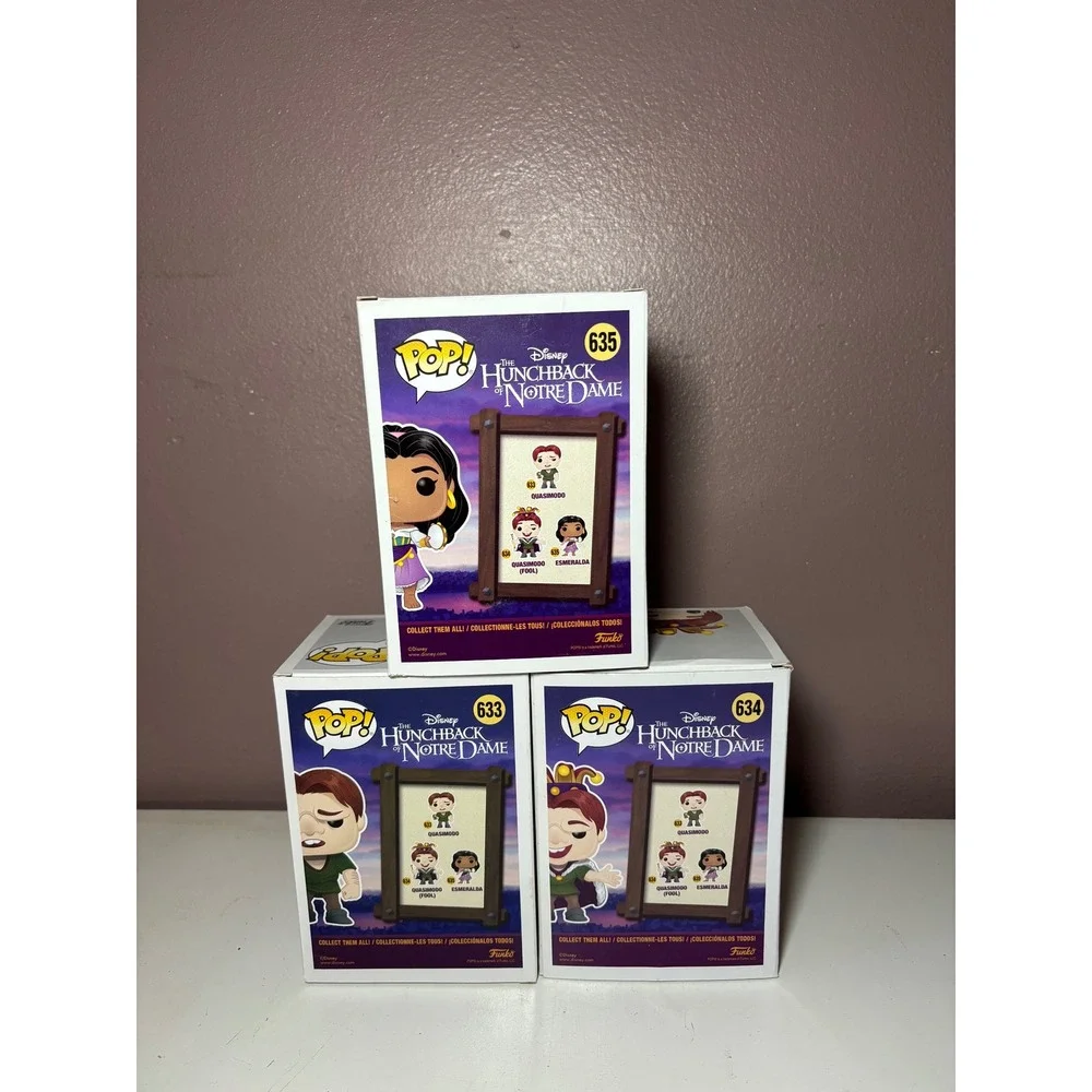 Funko Pop Disney Hunchback of Notre Dame Set Quasimodo 633 634 Esmeralda 635